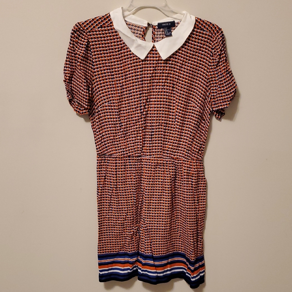Women's Orange and Blue Dress